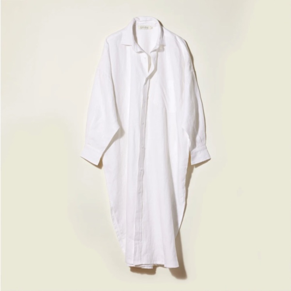 Mamene Florence shirt dress white size 2 (Medium/Large) NWT $298 - Picture 5 of 6